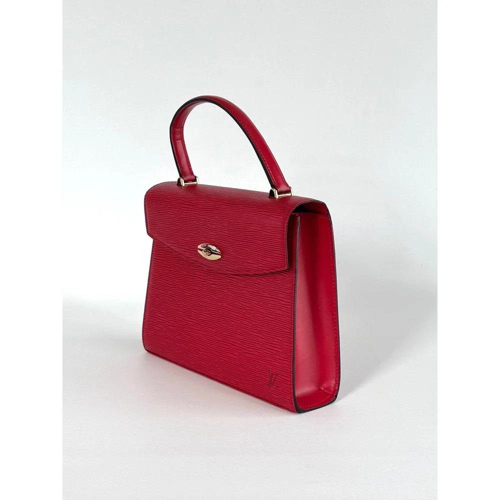 Louis Vuitton Malesherbes Red Epi Leather Top Handle Gold Hardware, Vintage